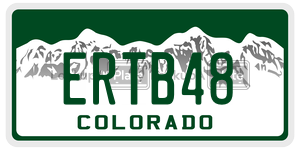 ERTB48  license plate in CO
