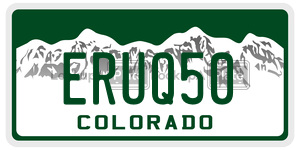 ERUQ50  license plate in CO