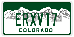 ERXV17  license plate in CO