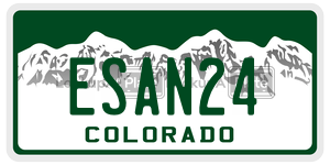 ESAN24  license plate in CO