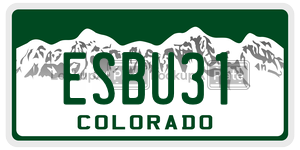 ESBU31  license plate in CO