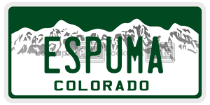 ESPUMA  license plate in CO