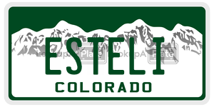 ESTELI  license plate in CO