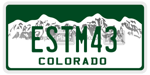 ESTM43  license plate in CO