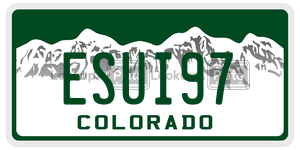 ESUI97  license plate in CO