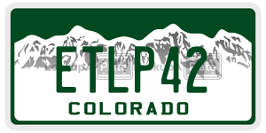 ETLP42  license plate in CO
