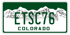 ETSC76  license plate in CO