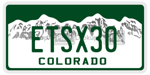 ETSX30  license plate in CO