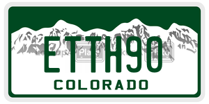 ETTH90 license plate in Colorado