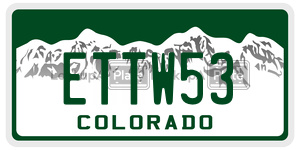ETTW53  license plate in CO