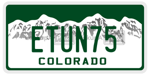 ETUN75  license plate in CO