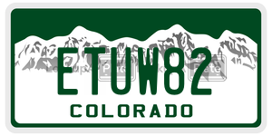 ETUW82  license plate in CO