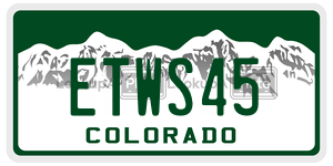 ETWS45  license plate in CO
