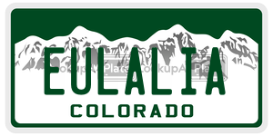 EULALIA  license plate in CO