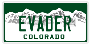 EVADER  license plate in CO