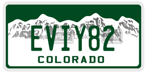 EVIY82  license plate in CO