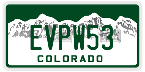 EVPW53  license plate in CO