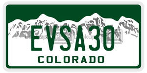 EVSA30  license plate in CO