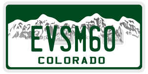 EVSM60  license plate in CO