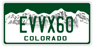 EVVX60  license plate in CO