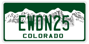 EWDN25  license plate in CO