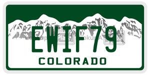 EWIF79  license plate in CO