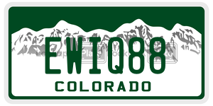 EWIQ88 license plate in Colorado
