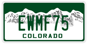 EWMF75  license plate in CO