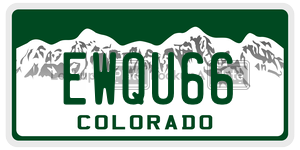 EWQU66  license plate in CO