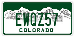 EWQZ57  license plate in CO
