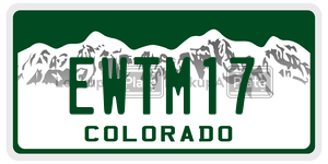EWTM17  license plate in CO