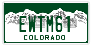 EWTM61  license plate in CO