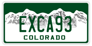 EXCA93  license plate in CO