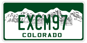EXCM97  license plate in CO