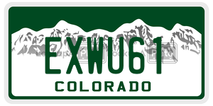 EXWU61  license plate in CO