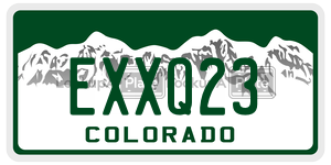EXXQ23  license plate in CO