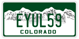EYUL59  license plate in CO