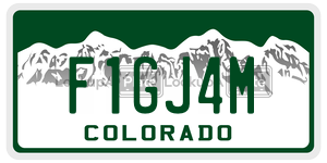F1GJ4M  license plate in CO