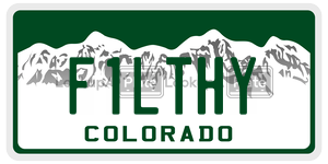 F1LTHY  license plate in CO