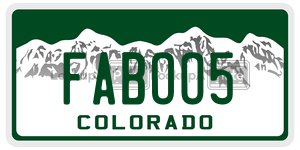 FABOO5  license plate in CO