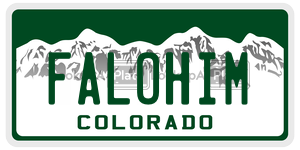 FALOHIM  license plate in CO