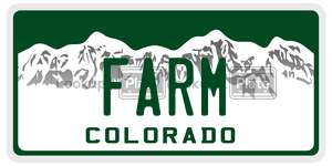 FARM  license plate in CO