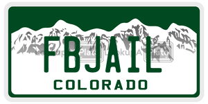 FBJAIL  license plate in CO