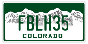 FBLH35  license plate in CO