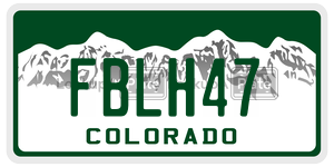 FBLH47  license plate in CO