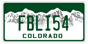 FBLI54  license plate in CO