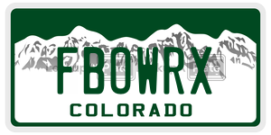 FBOWRX  license plate in CO
