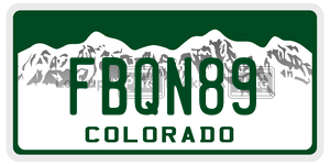 FBQN89  license plate in CO