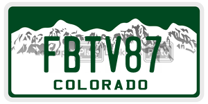 FBTV87  license plate in CO