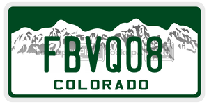 FBVQ08  license plate in CO